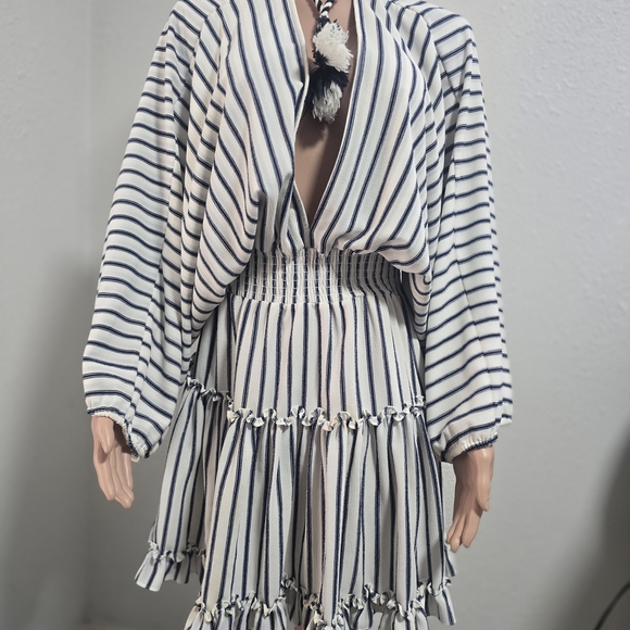 Misa Los Angeles Black and White Backless Dress - Picture 7 of 8